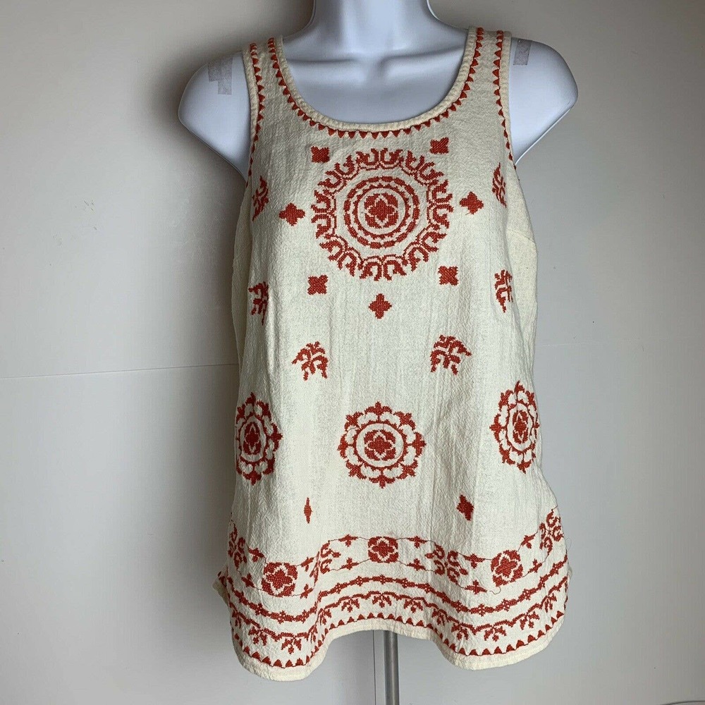 Lucky Brand Live Love Embroidered Tank - Picture 1 of 7